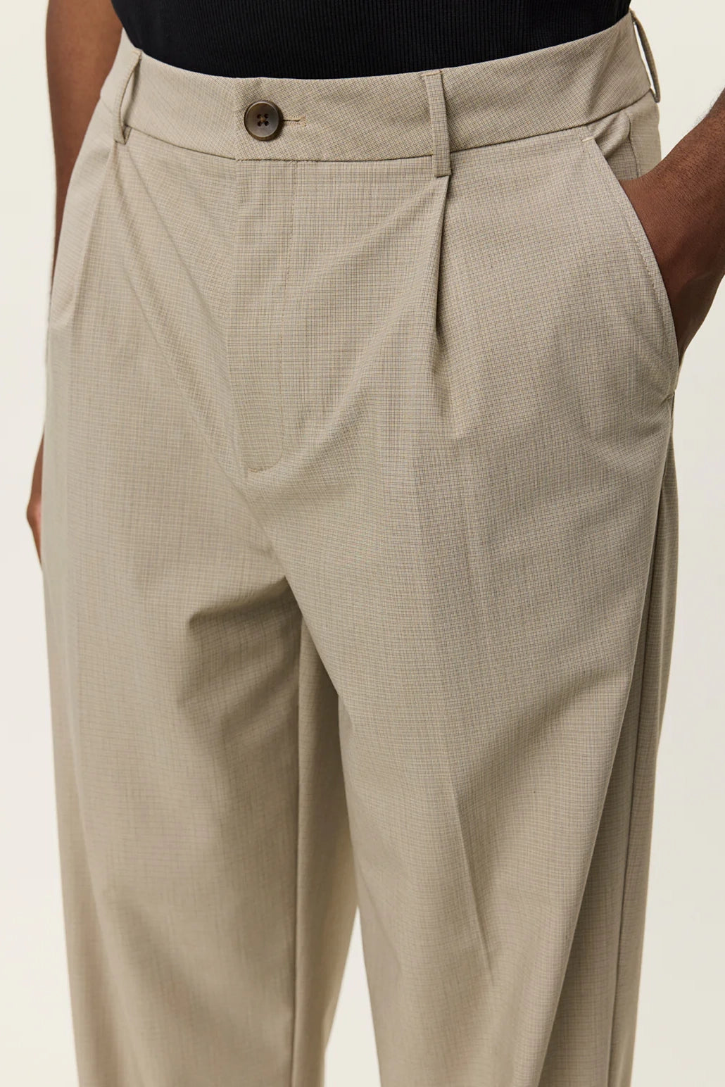 Reece Pleated Mini Check Pants Pants Les Deux