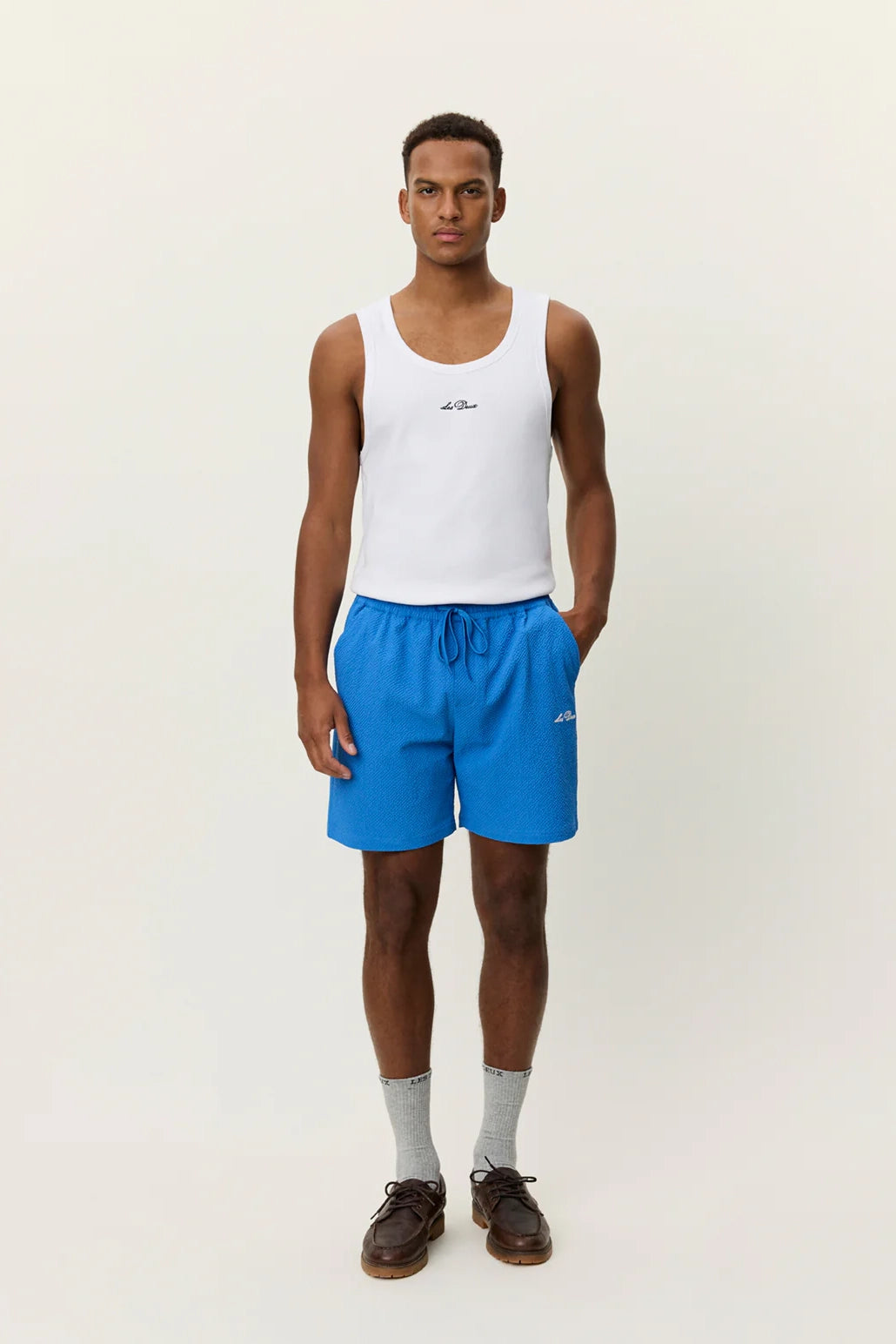 Stan Seersucker Swim Shorts Shorts Les Deux