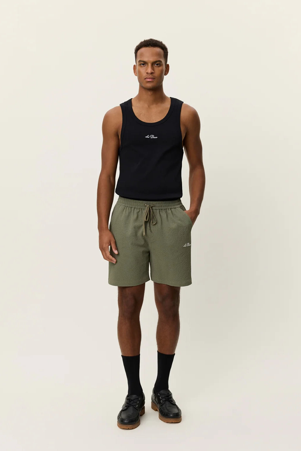 Stan Seersucker Swim Shorts Shorts Les Deux