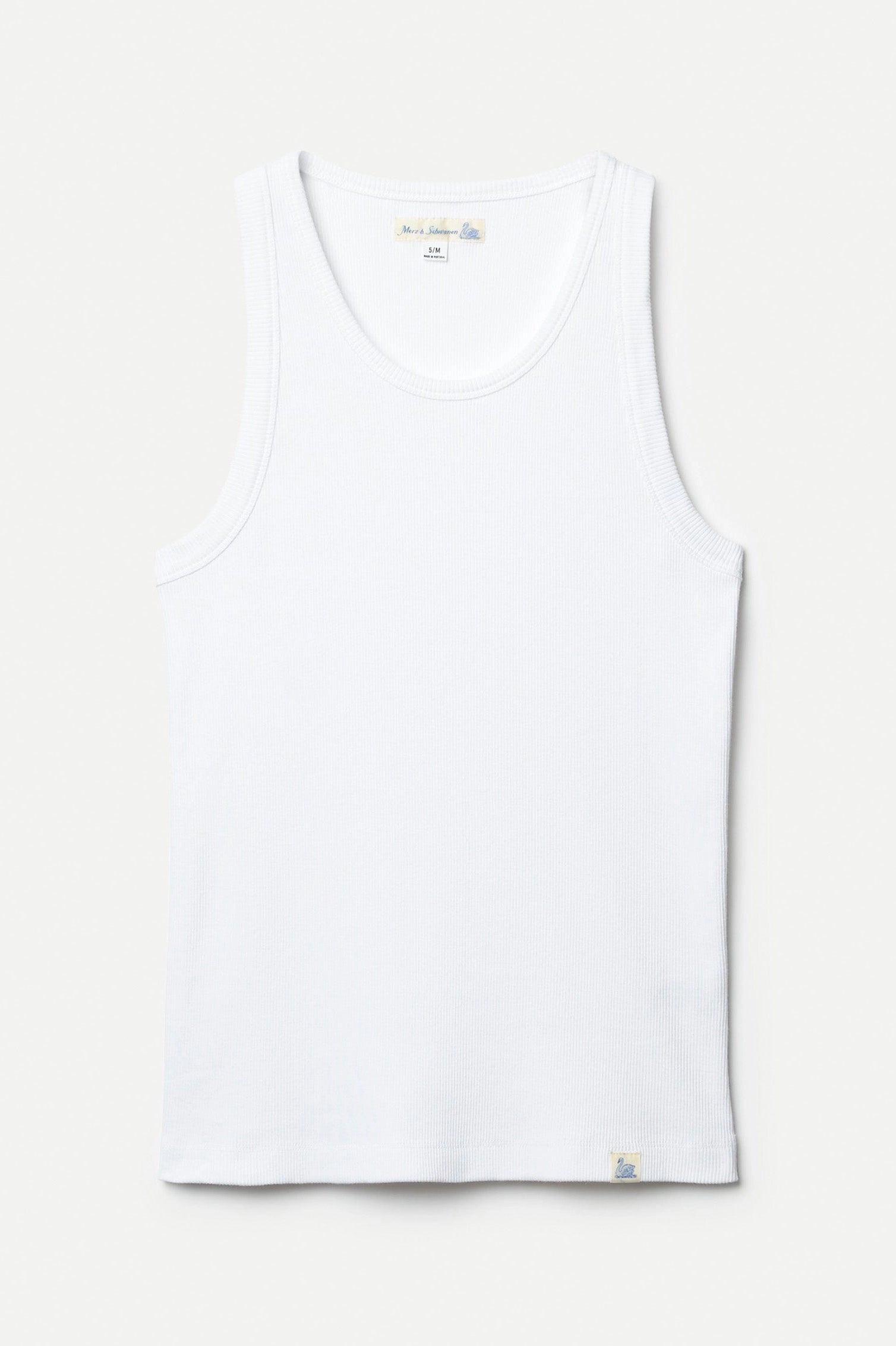 Iconic Ribbed Cotton Tank Top T-Shirts Merz b. Schwanen