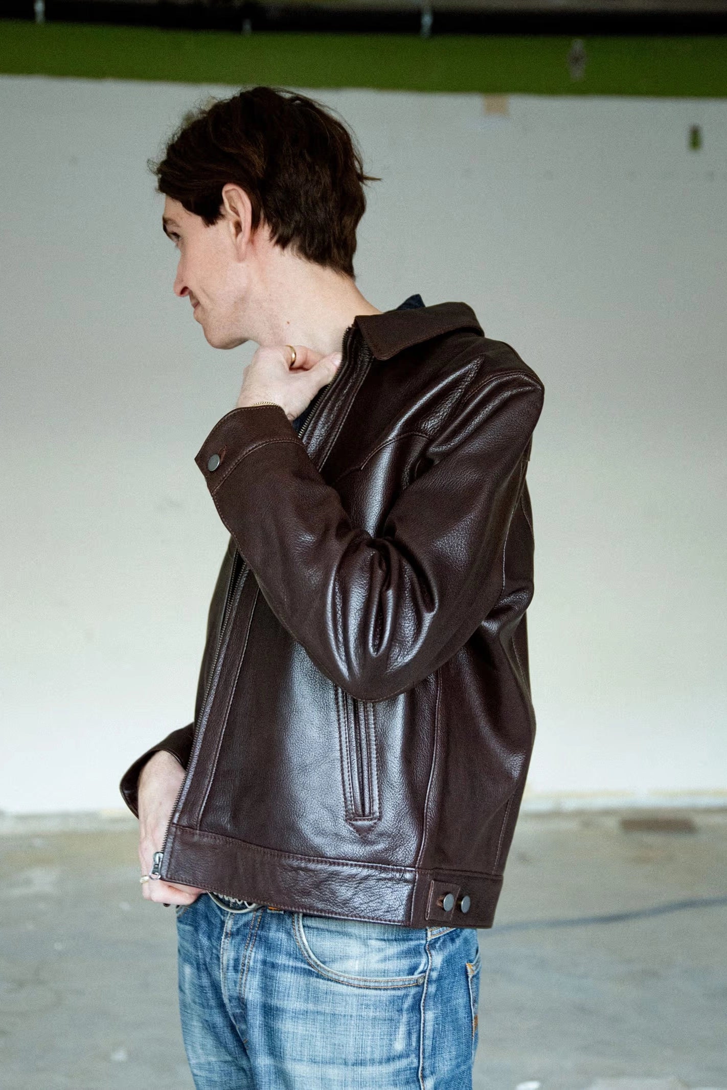 Joppe Western Leather Jacket Jackets Nudie Jeans