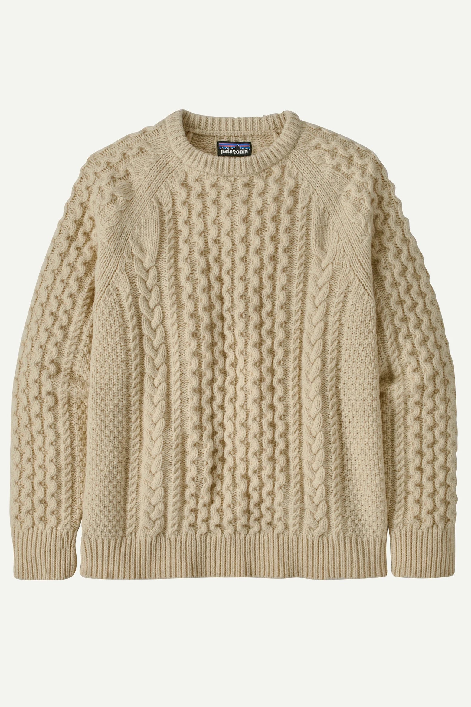 Recycled Wool-Blend Cable-Knit Crewneck Sweater Sweaters Patagonia