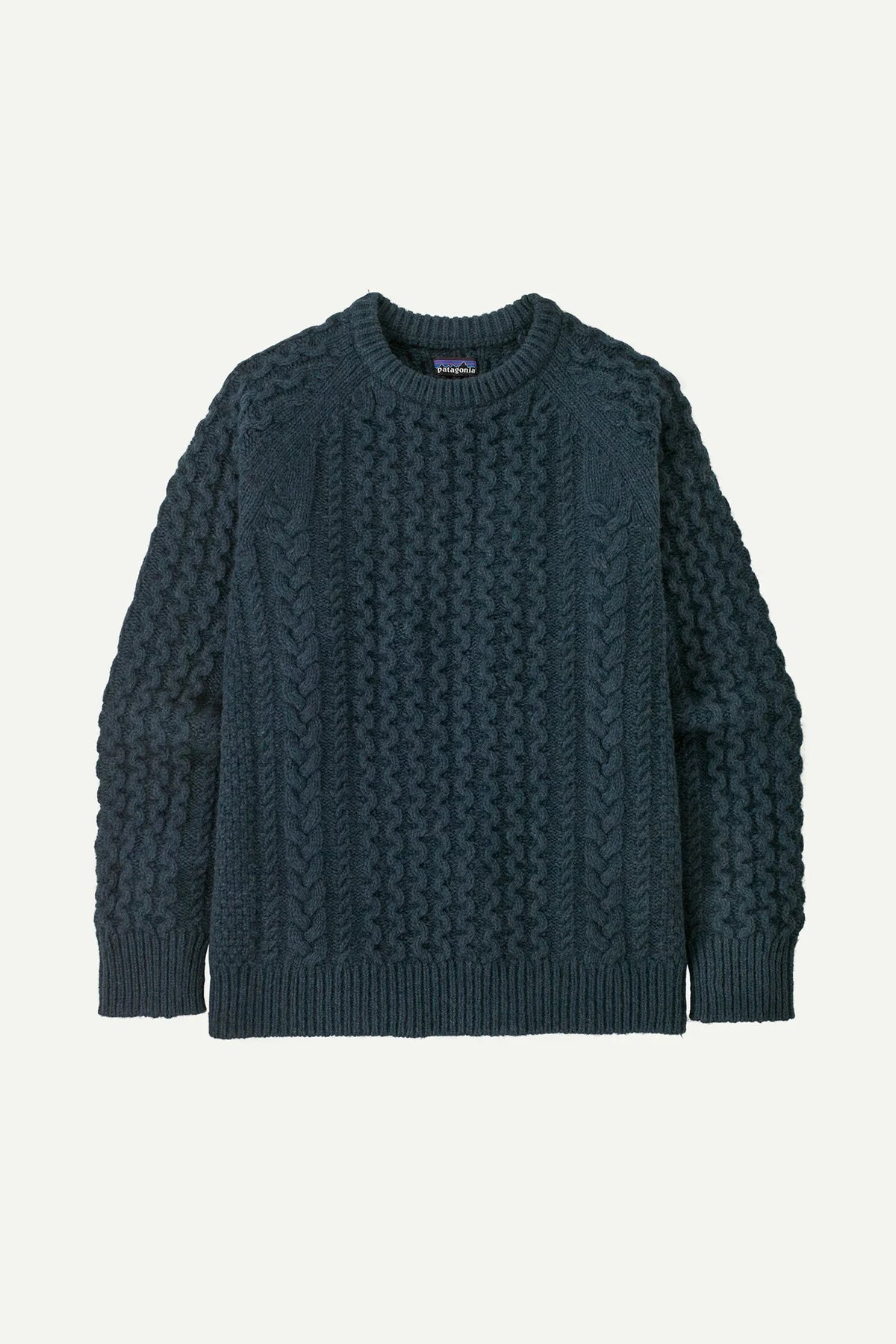 Recycled Wool-Blend Cable-Knit Crewneck Sweater Sweaters Patagonia