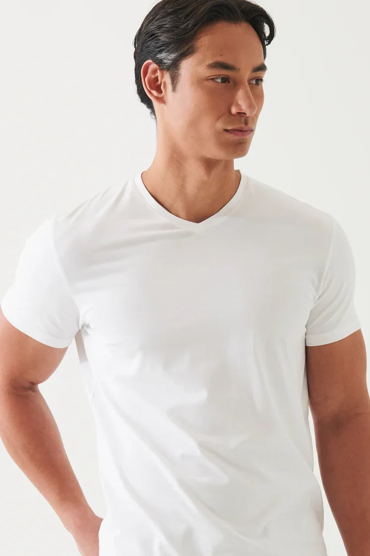 Pima Cotton Stretch V-Neck T-Shirt T-Shirts Patrick Assaraf