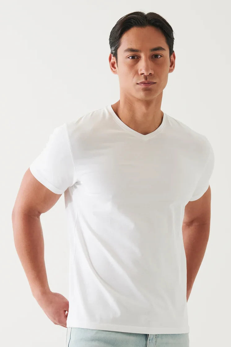 Pima Cotton Stretch V-Neck T-Shirt T-Shirts Patrick Assaraf