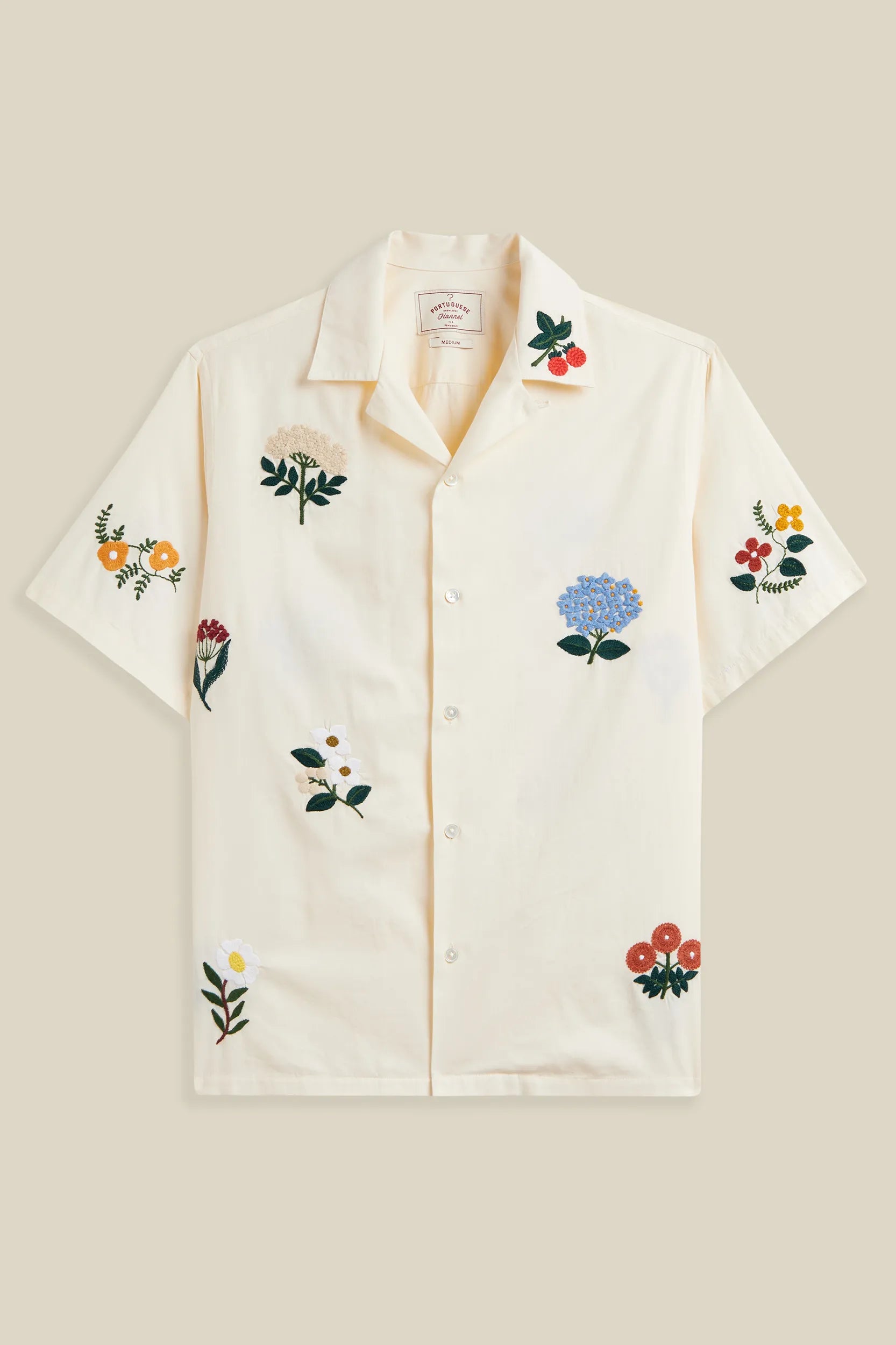 Embroidered Flowers Shirt Shirts Portuguese Flannel