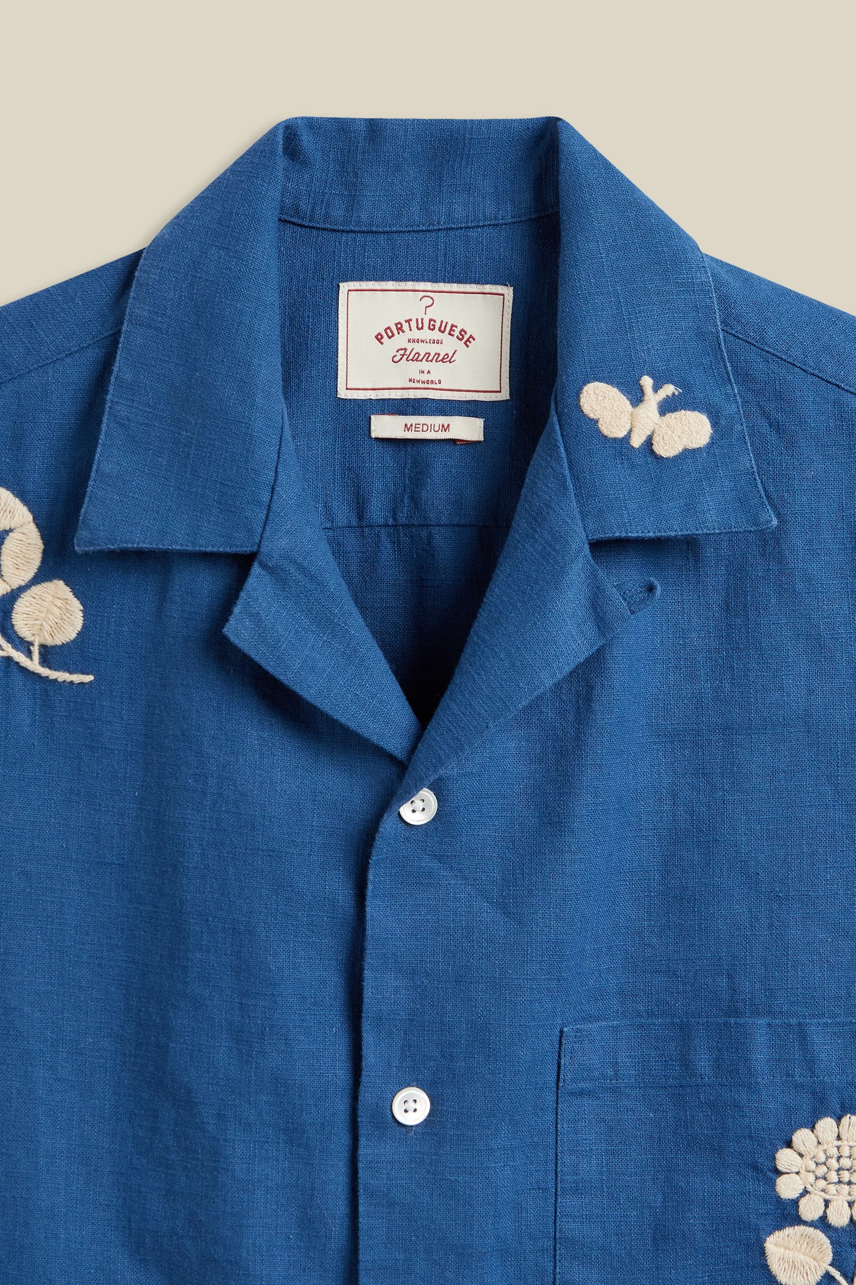 Embroidered Ramie Shirt Shirts Portuguese Flannel
