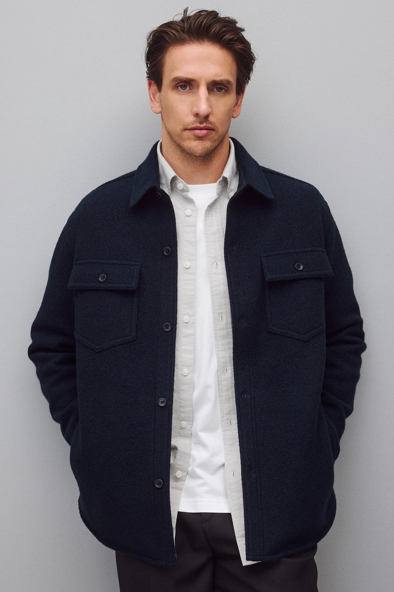 Boiled Wool Overshirt Overshirts Reigning Champ