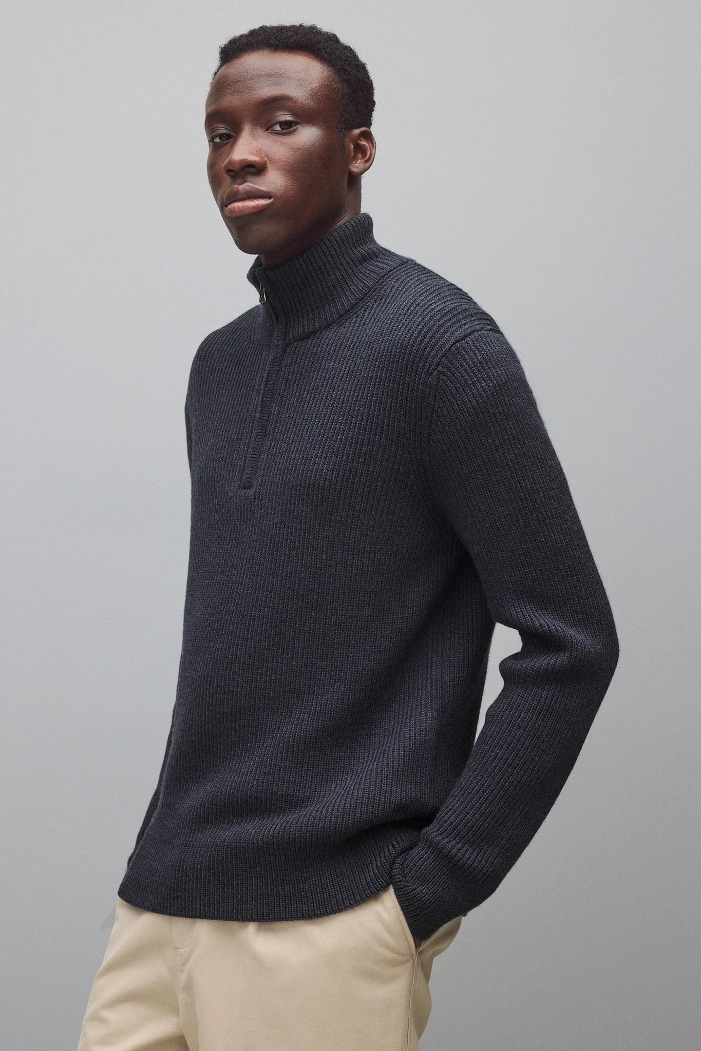 Merino Rib Vinnie Quarter Zip Sweaters Reigning Champ