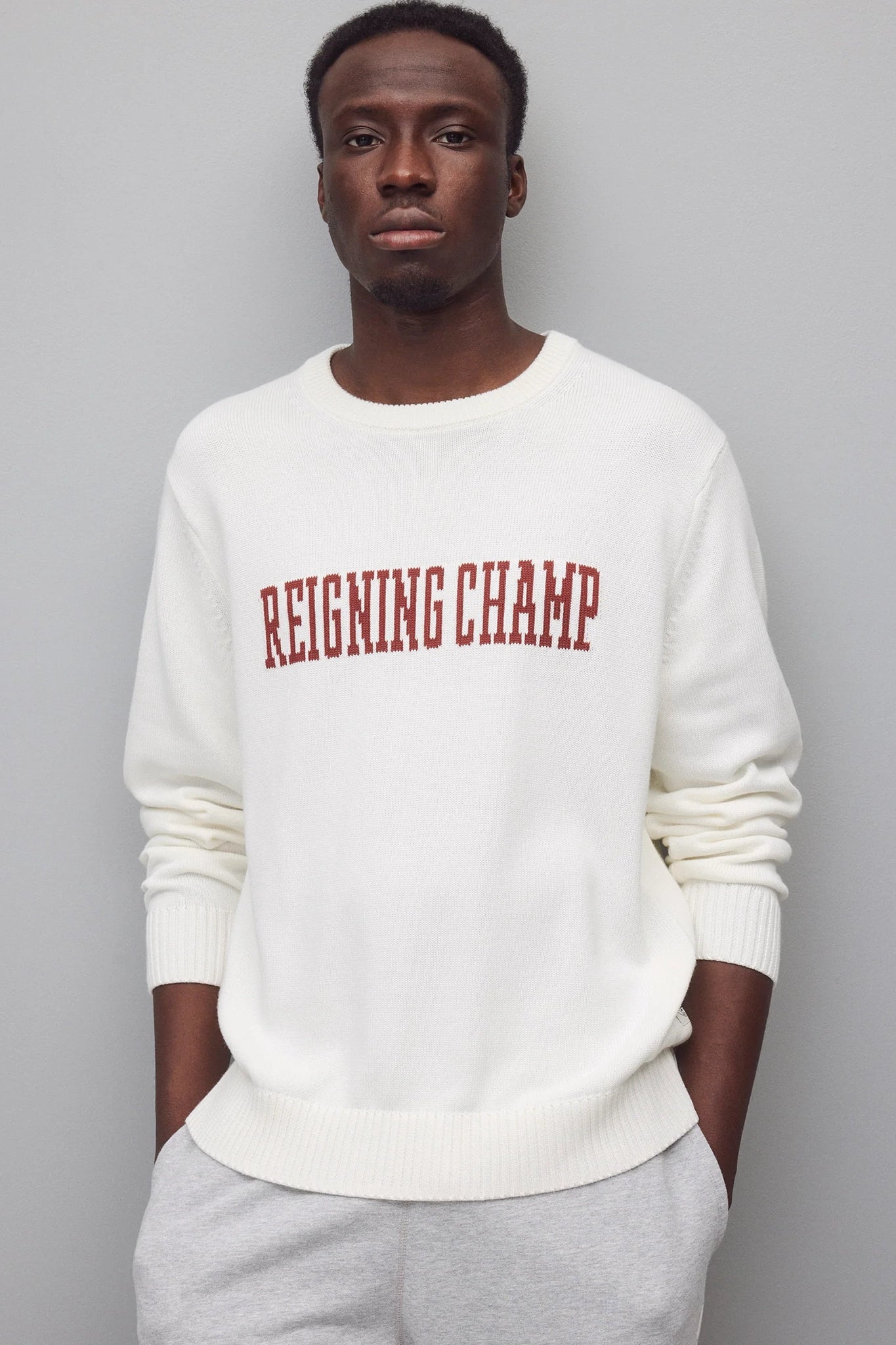 Supima Knit Collegiate Crewneck Sweaters Reigning Champ