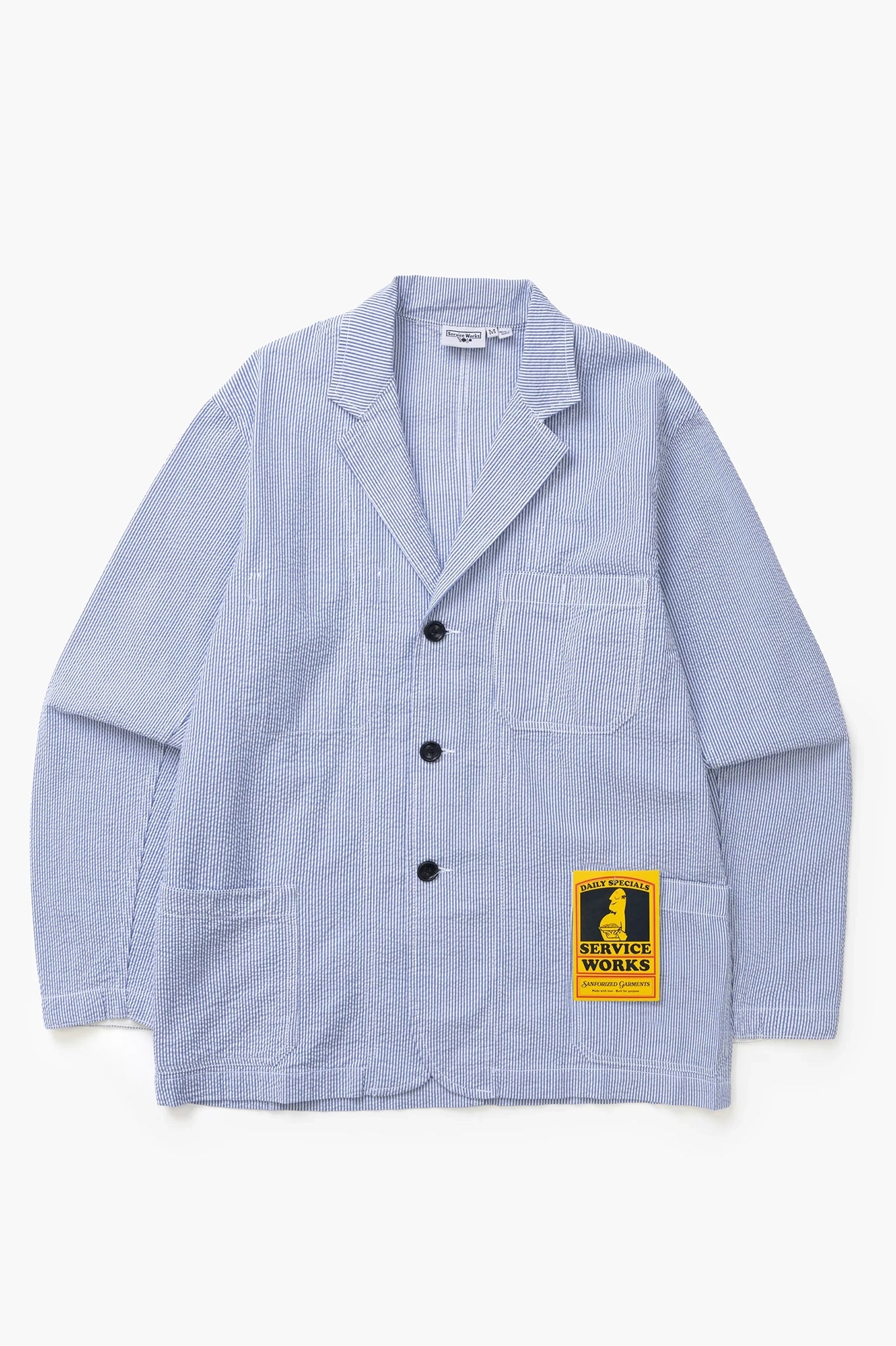 Seersucker Server Suit Jacket Overshirts Service Works