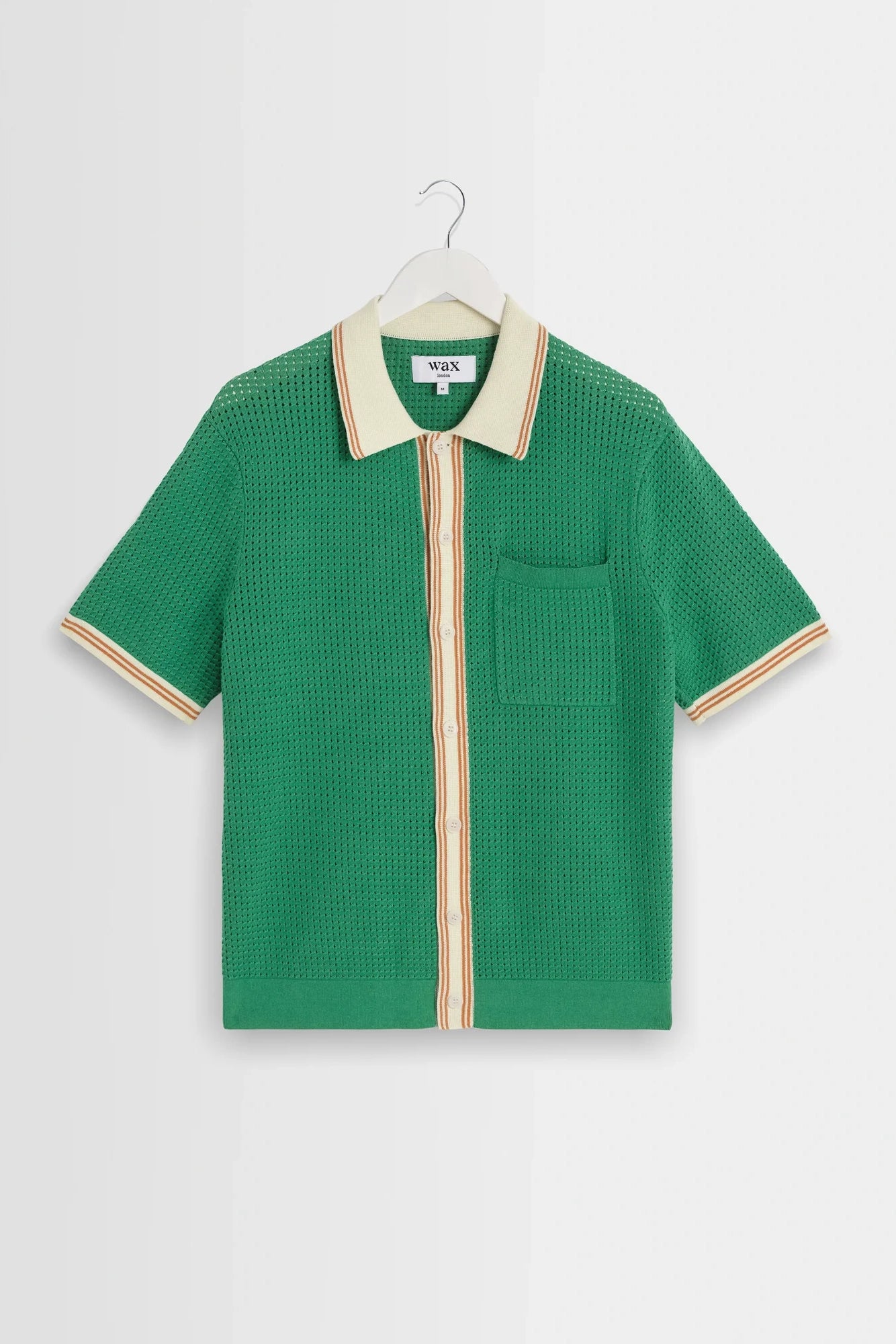 Belle Tipped Pointelle Polo Shirt Shirts Wax London