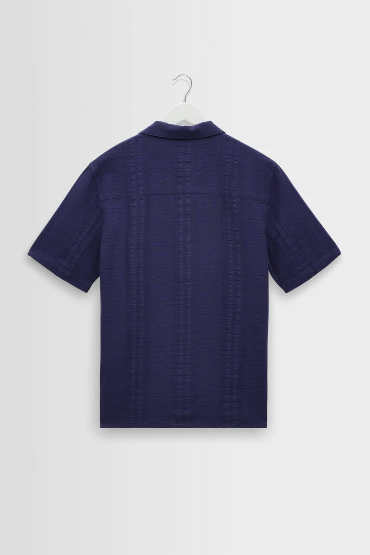 Didcot Double-Weave Seersucker Short-Sleeve Shirt Shirts Wax London