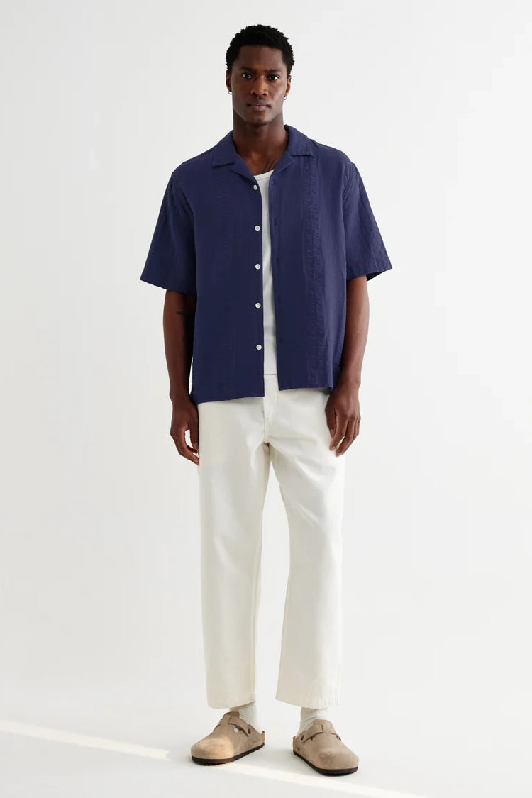 Didcot Double-Weave Seersucker Short-Sleeve Shirt Shirts Wax London