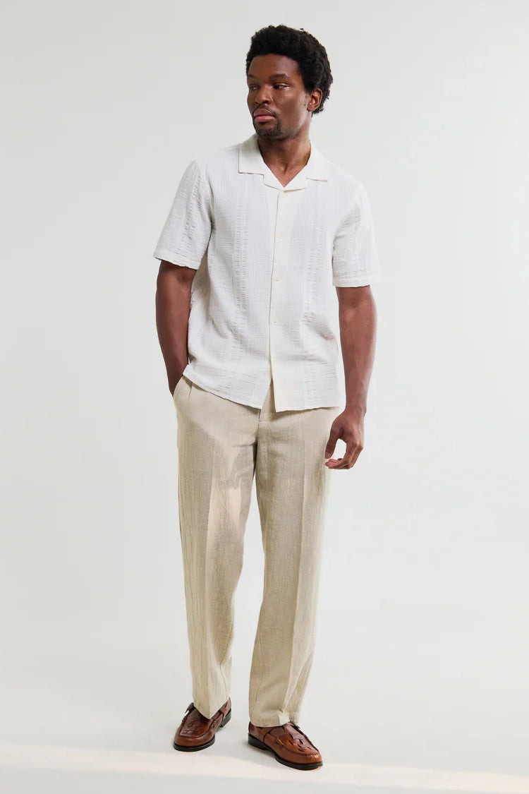 Didcot Double-Weave Seersucker Short-Sleeve Shirt Shirts Wax London