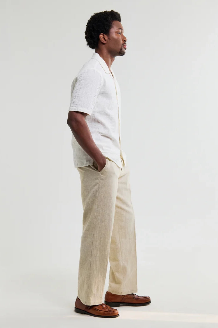 Didcot Double-Weave Seersucker Short-Sleeve Shirt Shirts Wax London