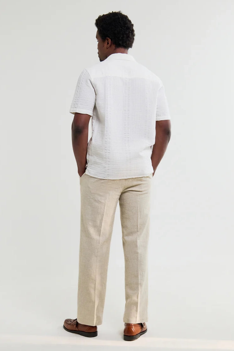 Didcot Double-Weave Seersucker Short-Sleeve Shirt Shirts Wax London