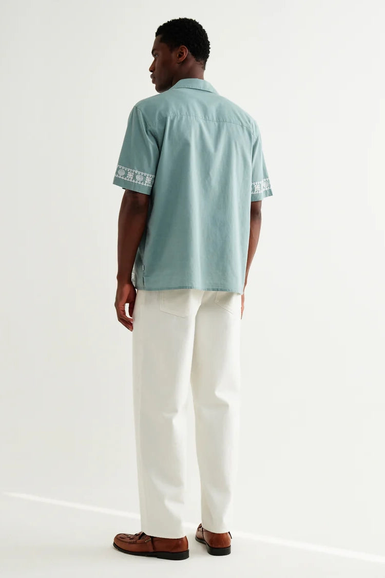 Didcot Embroidered Short-Sleeve Shirt Shirts Wax London