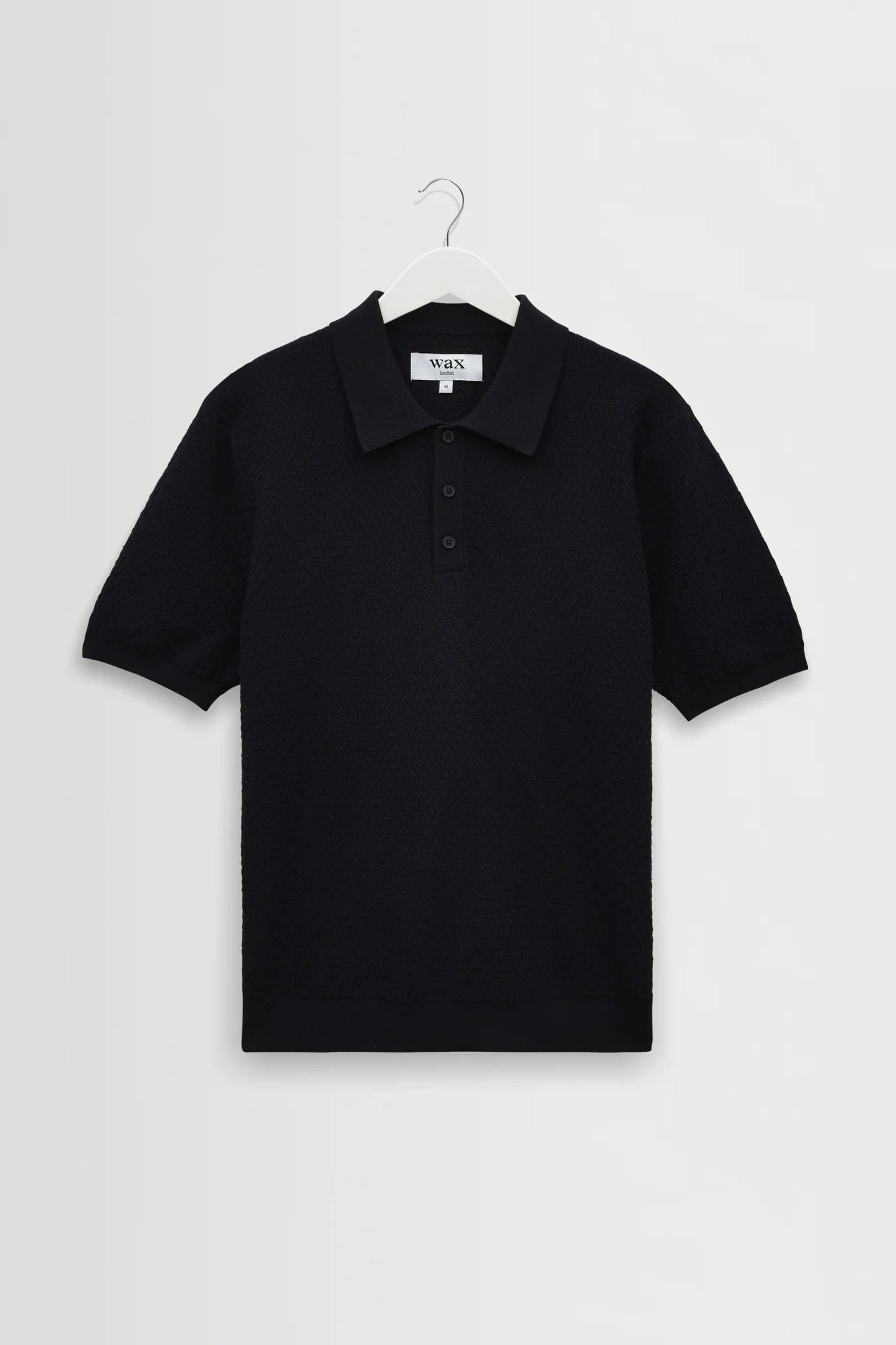 Naples Retro Diamond Knitted Polo Shirts Wax London