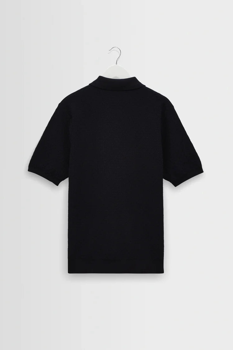 Naples Retro Diamond Knitted Polo Shirts Wax London