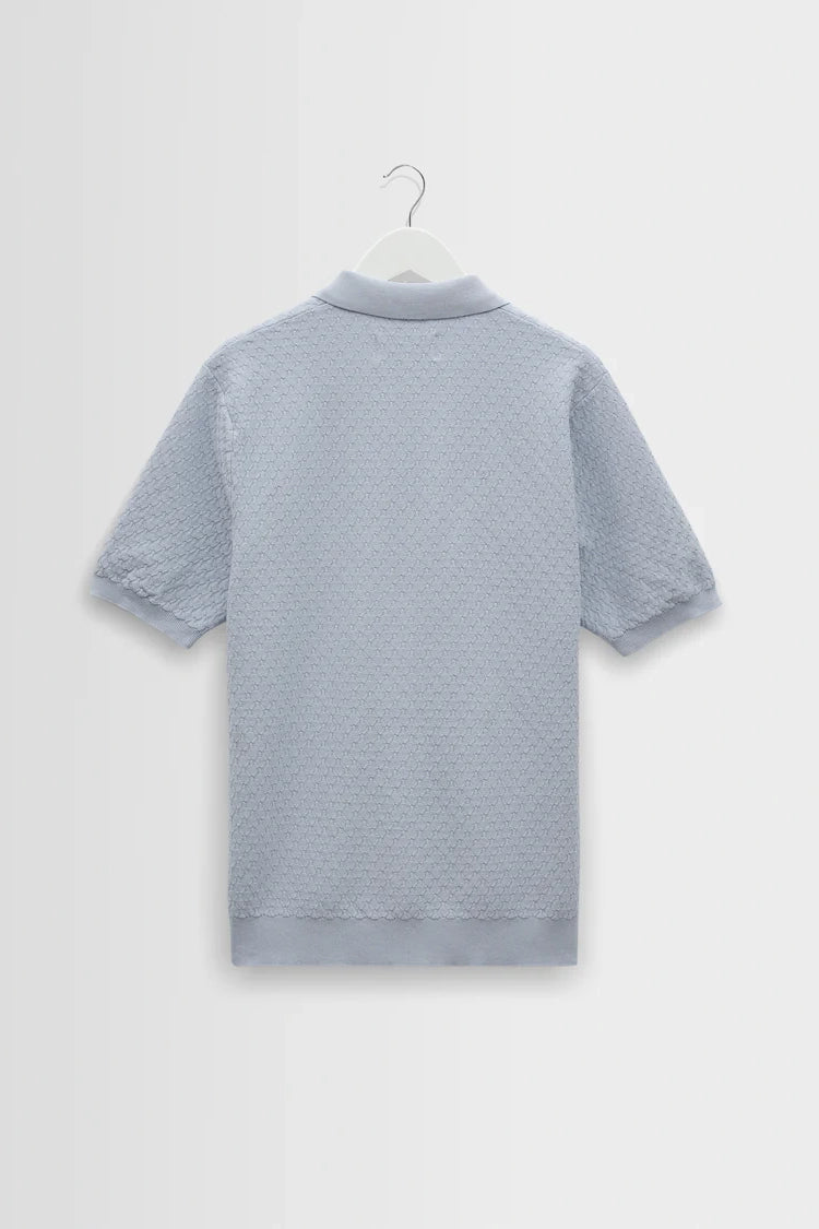Naples Retro Diamond Knitted Polo Shirts Wax London